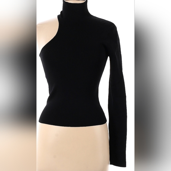 Zara One Shoulder Asymmetrical Sweater - Picture 1 of 7